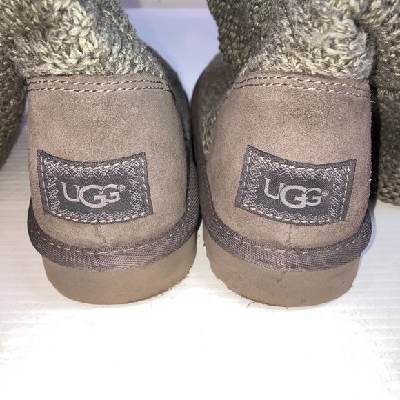 UGG Cardy Knit Boots Womens 1094949 Sz 8 Gray - Picture 6 of 13
